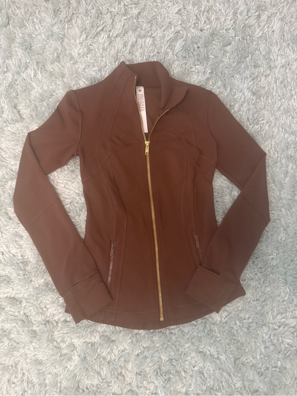 Lululemon Define Brown & Gold Zip Up Jacket